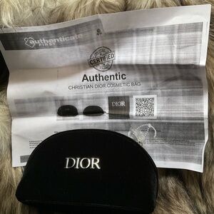 Dior Black Velvet Cosmetic Pouch